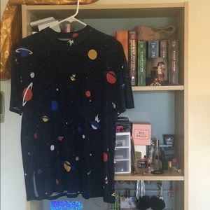 Zara space mock neck tee